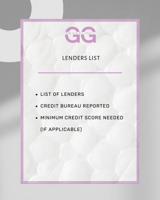 Lenders List