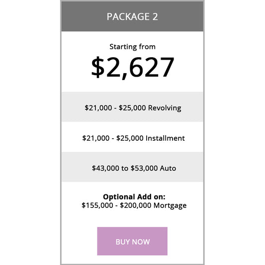 Primary Tradelines Package 2