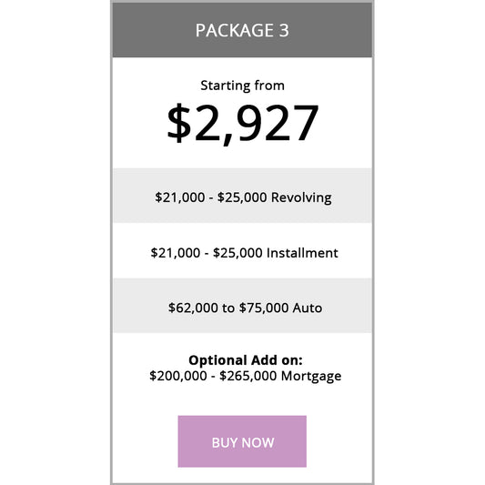 Primary Tradelines Package 3